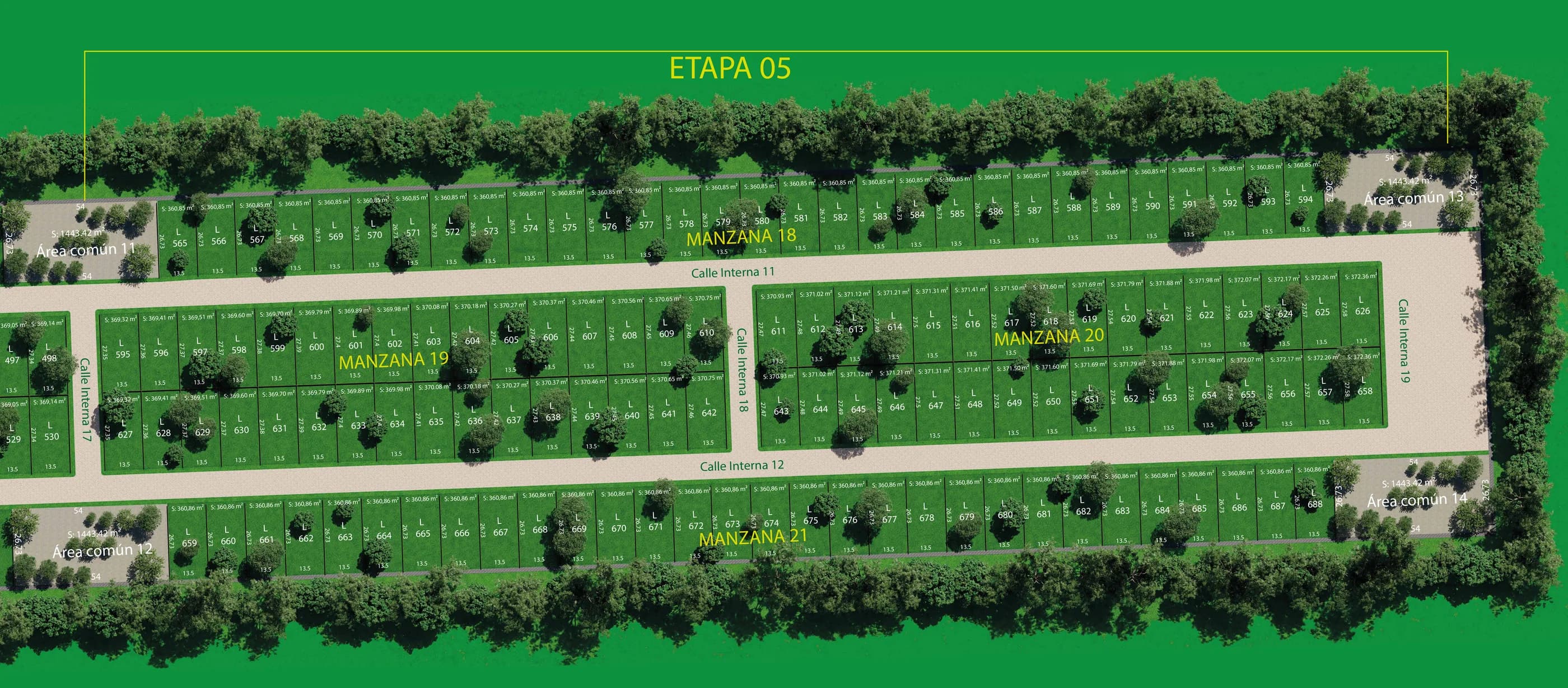 Plano Etapa 05 — Manzanas 18 a 21